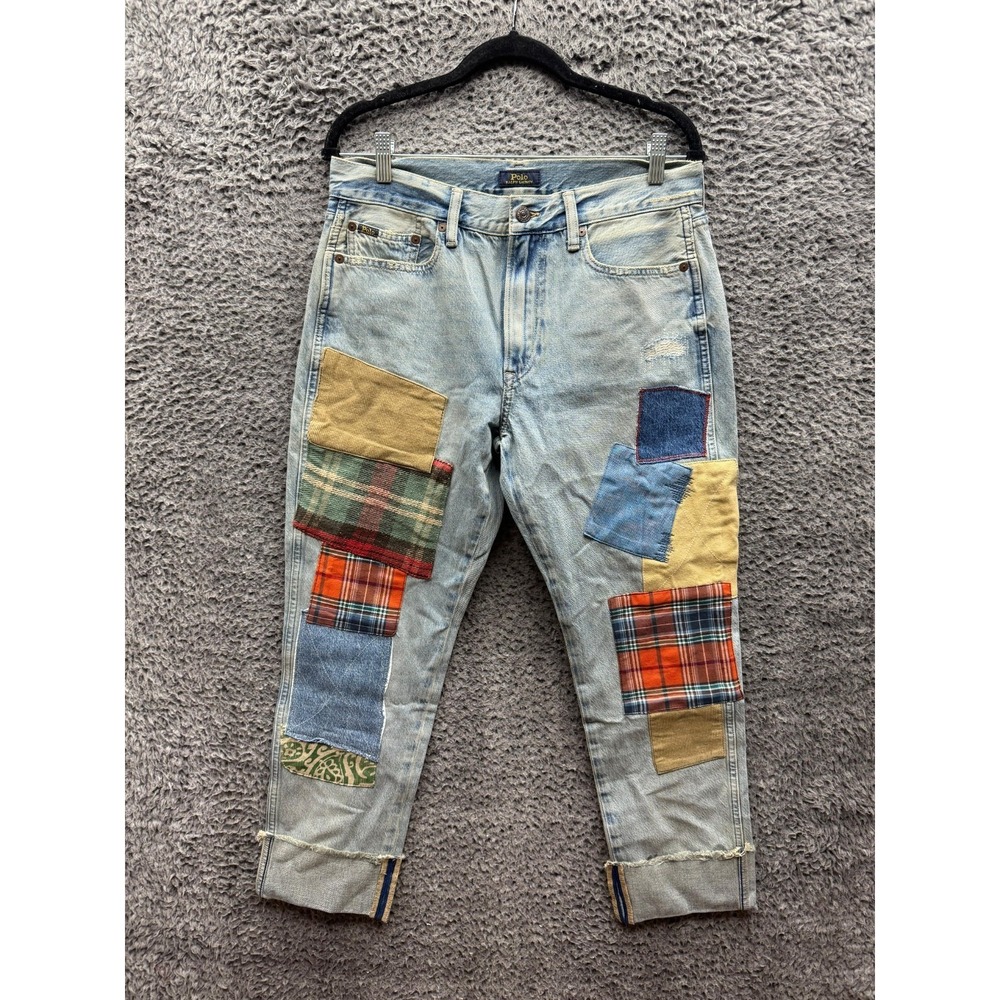 Polo‎ Ralph Lauren Product Sample Patchwork Denim Jeans Womens 28R